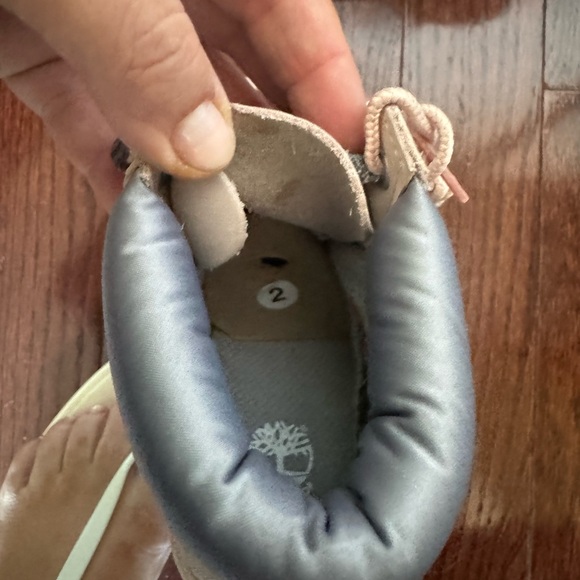 LITTLE KID'S TIMBERLAND PREMIUM WATERPROOF BOOT LIGHT PINK NUBUCK Size 2 - Picture 6 of 6